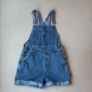 RVCA Blue Denim Overall Shorts